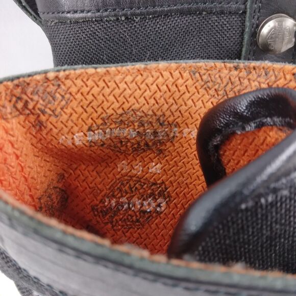 HARLEY DAVIDSON Leather Motorcycle Boots Mid Calf Combat Patch Women's 6.5 - Picture 11 of 15